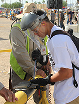 Construction days mask portrait