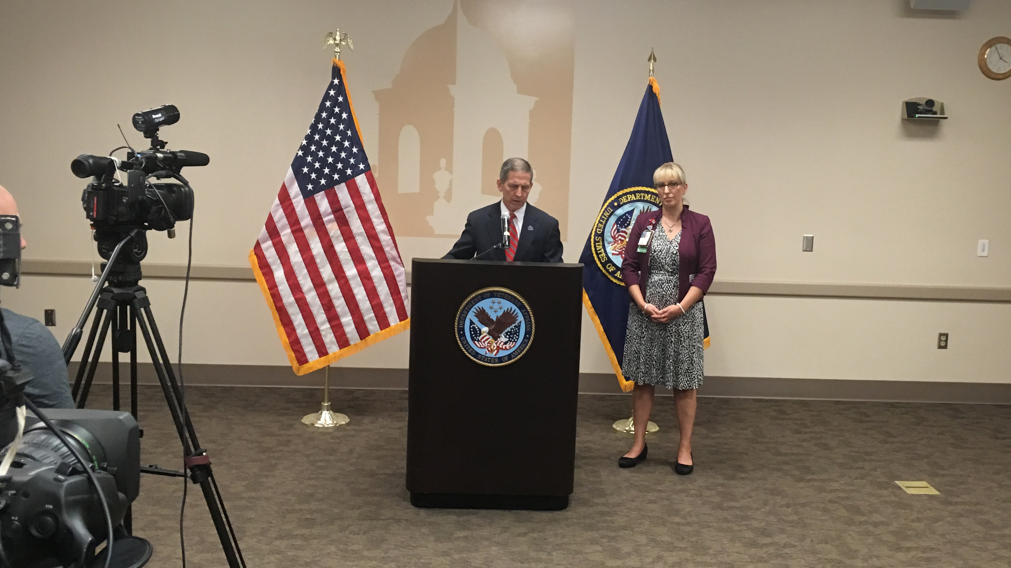 Deputy Secretary of the U.S. Department of Veterans Affairs Sloan Gibson visits the VA facility in Tucson.  December 12, 2016