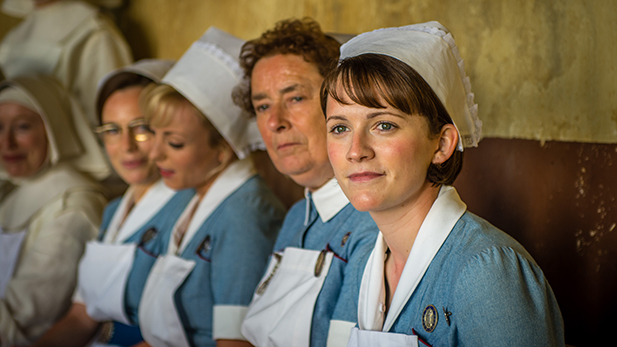Shelagh (LAURA MAIN), Trixie (HELEN GEORGE), Nurse Crane (LINDA BASSETT) & Barbara (CHARLOTTE RITCHIE)