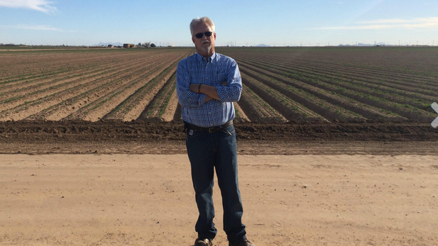 Paco Ollerton, Casa Grande wheat farmer, says he and other Arizona farmers are getting highly efficient with water.