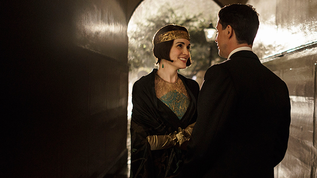 Shown from left to right: Michelle Dockery as Lady Mary and Matthew Goode as Henry Talbot.