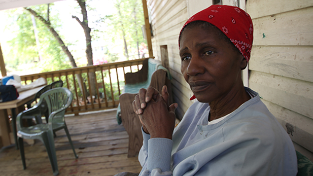 Wilhemina Dixon, worries about her granddaughter Dayshal, born HIV positive.