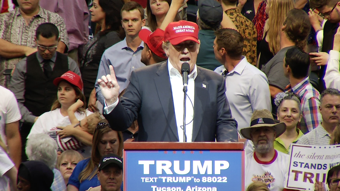 Republican Donald Trump campaigns in Tucson. March 19, 2016