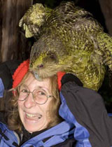 sy with kakapo portrait