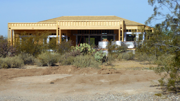 A new home is built on Tucson's northwest side.