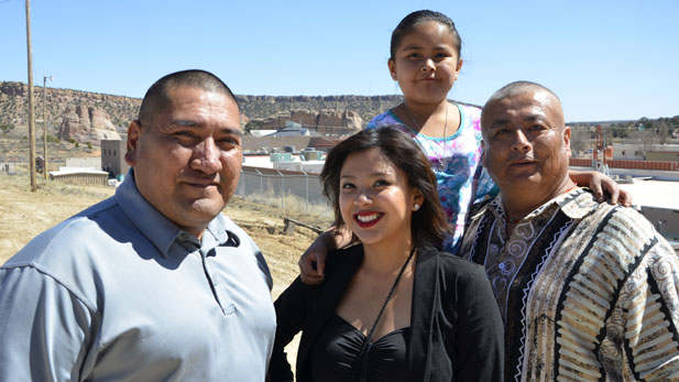 The cast of "Finding Nemo" in Navajo, including: Elbert Jumbo, Natalie Benally, Gianna and Boddie Harvey. 