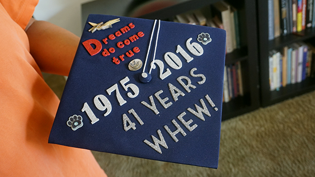 Karen Schaffner grad cap spot