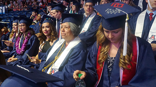 Karen Schaffner has been waiting for her graduation day for a very long time. 