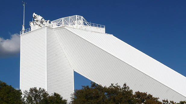 Completed in 1962, the National Solar Observatory's McMath-Pierce Solar Telescope at Kitt Peak, Arizona, is the world's largest solar telescope.