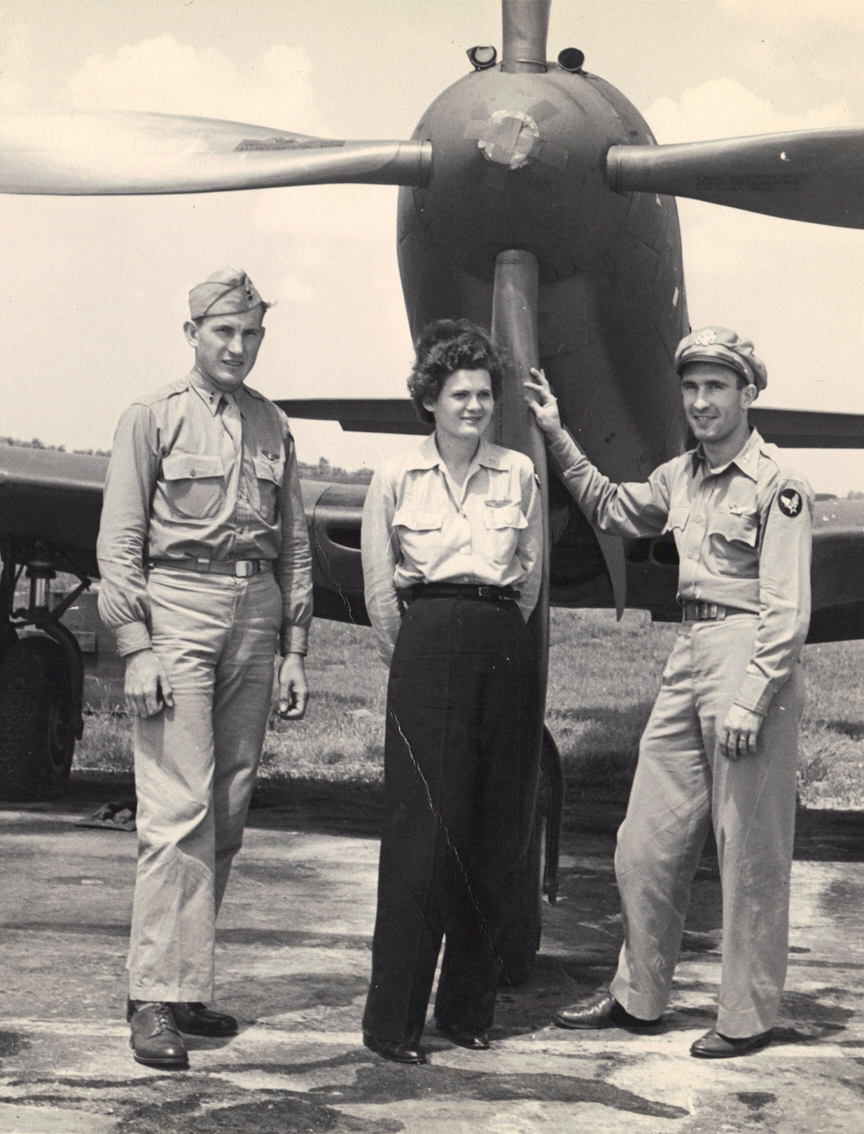 Ruth Helm with other pilots of P-63 portrait