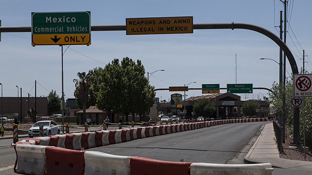The port of entry in Douglas, Arizona in April 2016. 