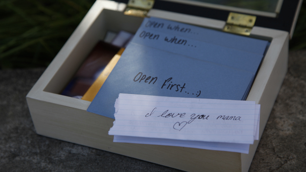 Israel left summer with a stack of envelopes before he deployed. Each one says "Open when," followed by a feeling or scenario. “Sometimes I really don’t say the right things," Israel said. "I just wanted to put it on paper for her so when I don’t always have the right words that she knows she can always find them in those notes.” 