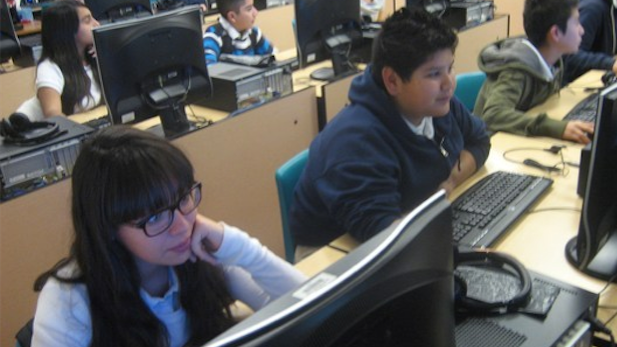 Students at Southwest Junior High School in San Luis, Ariz.