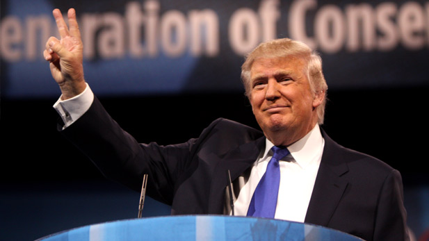 Donald Trump speaking at the 2013 Conservative Political Action Conference (CPAC) in National Harbor, Maryland.