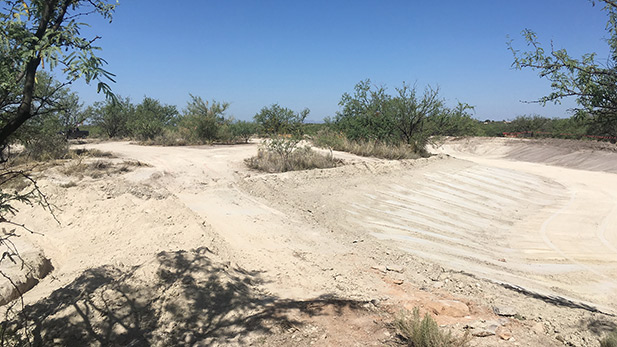 Agua Caliente Park Pond 2 before liner spotlight