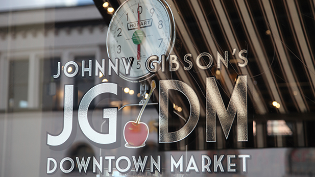 Johnny Gibson's Downtown Market logo spotlight