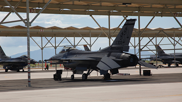 One of the 80 F-16s that fly out of the Arizona Air National Guard's 162nd Fighter WIng.