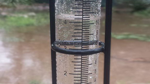 Four inches of rainfall were recorded in a backyard near Ft. Lowell and Tucson Blvd on Aug. 9, 2016.