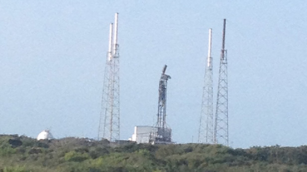 Launch Complex 40 at Cape Canaveral Air Force Station, damaged by SpaceX Falcon 9 rocket fire Sept. 1, 2016.