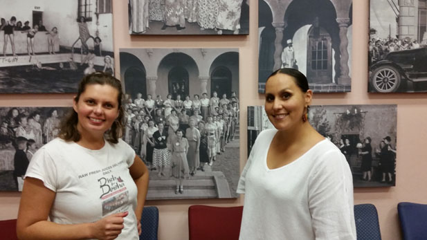 Chef Cecy Arosemena (left) and Marisol Flores-Aguirre, director of the Women's Business Center of Southern Arizona. The WBC is housed at the YWCA and serves more than a thousand clients a year -- the majority are food entrepreneurs.