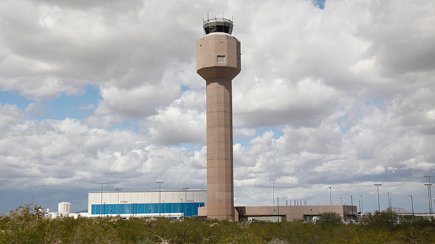 The new air traffic control tower for Tucson International Airport