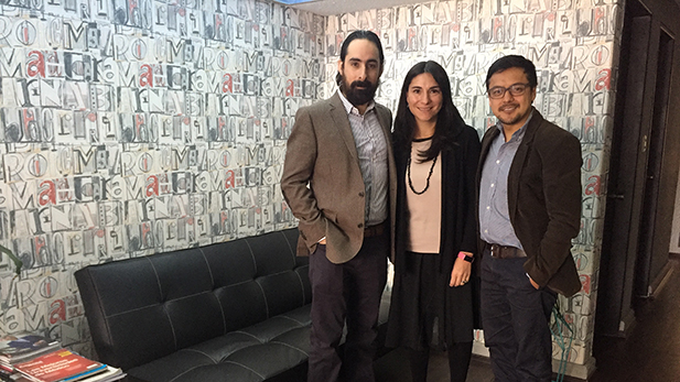 Jonathan Pinzón, Ruth Guevara and César Reyes (from left to right) from Zumma co-organize Cumbre Sonora and the Sonora Energy Roundtable in Hermosillo.