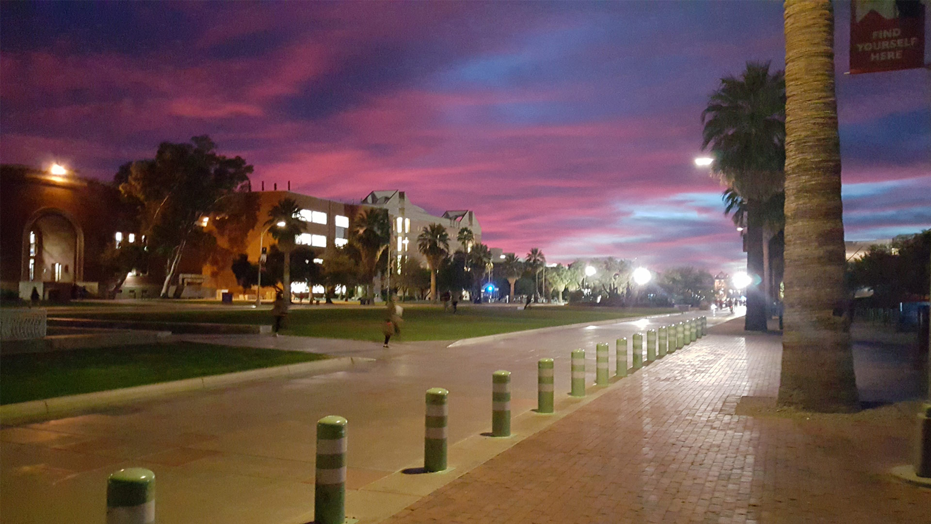 University of Arizona campus sunset hero