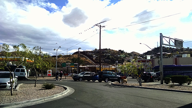 Nogales Arizona Parking lot wall