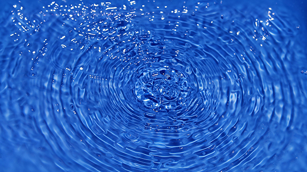 Drops and ripples of water.