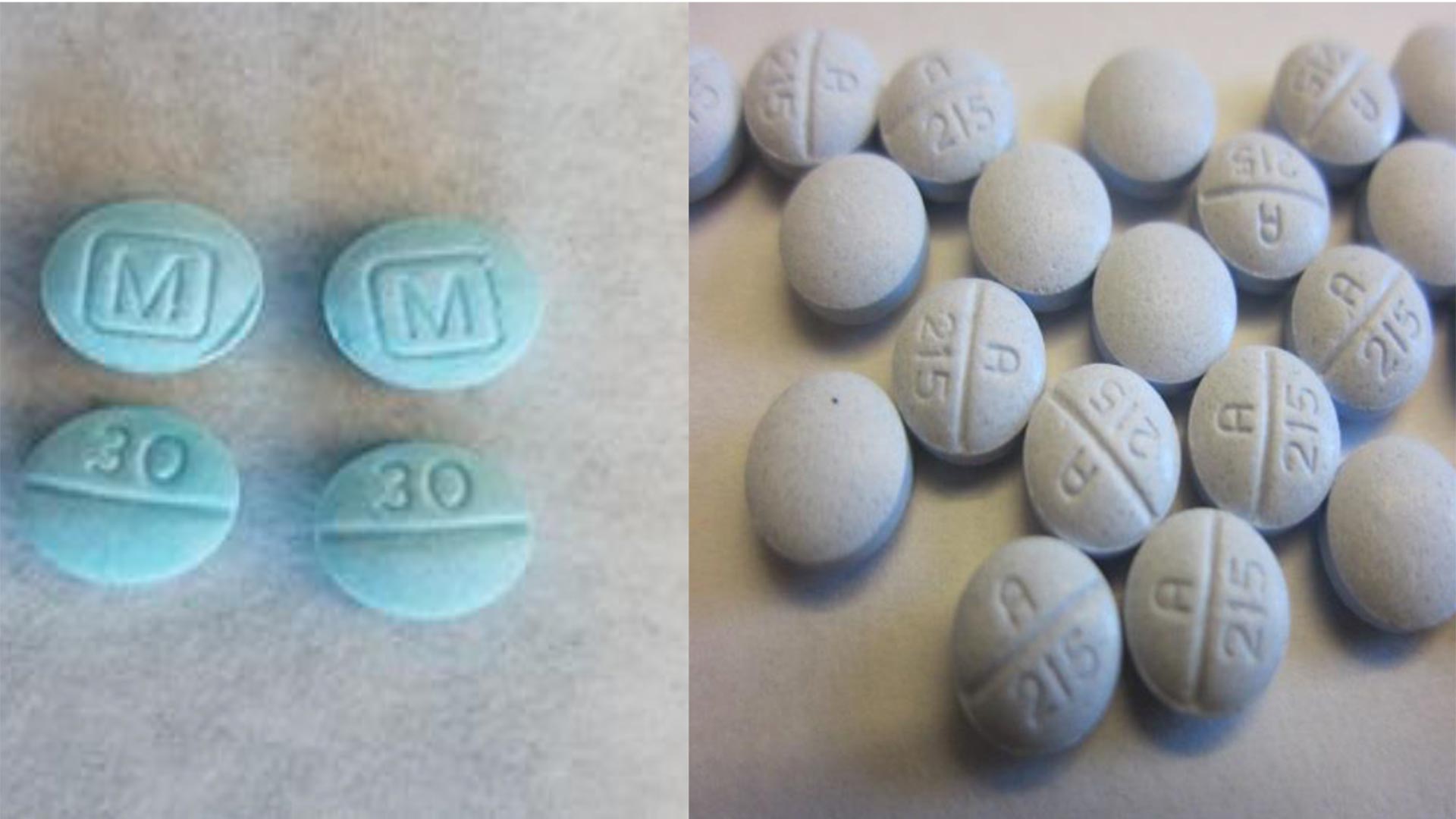 Examples of the fake oxycodone confiscated by Tucson Police