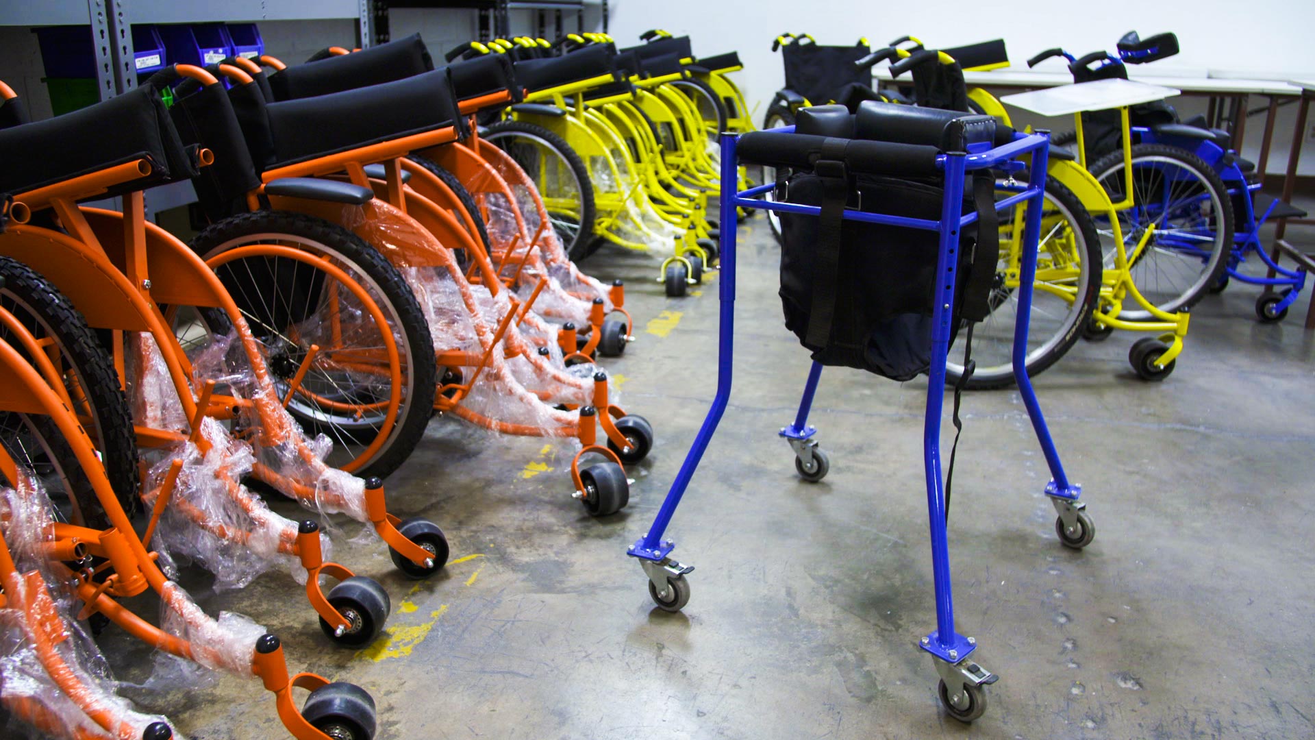 Customized wheelchairs made in Nogales, Sonora by the nonprofit organization, ARSOBO.