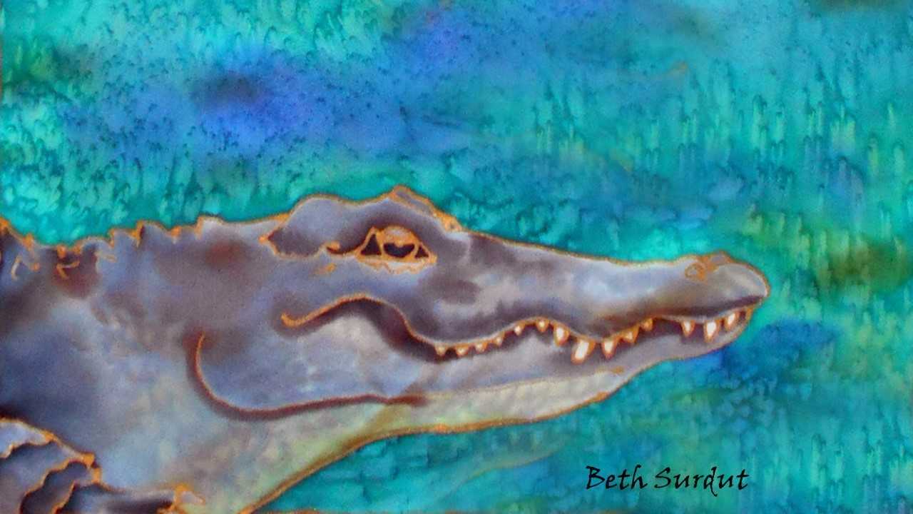 alligator painted scarf hero