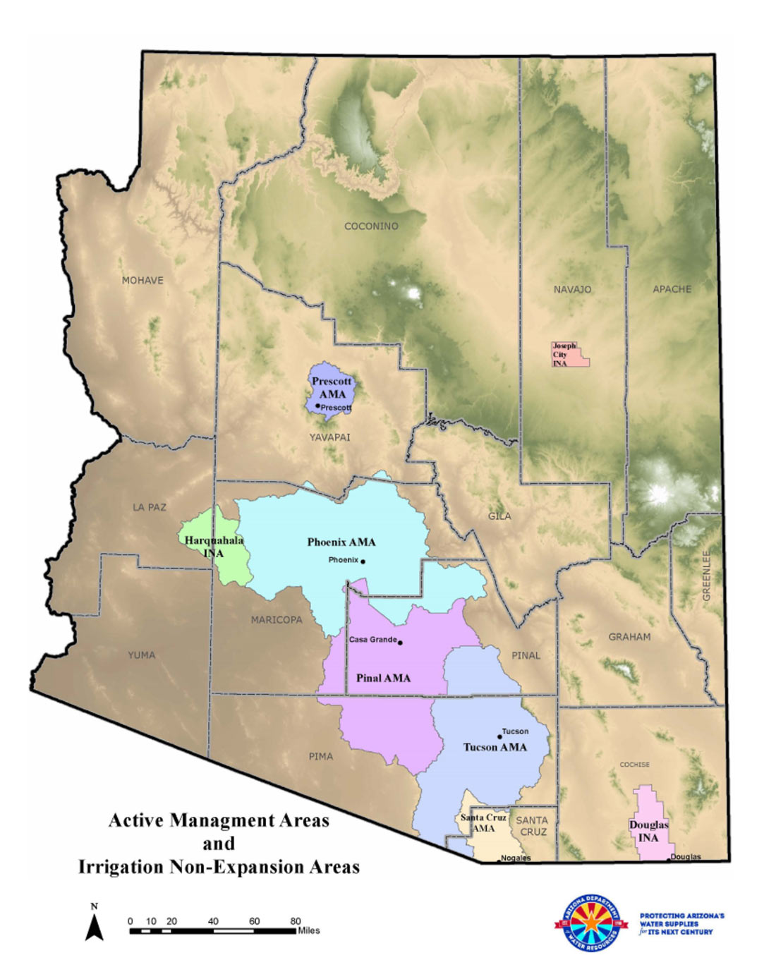 Water Active management areas view larger