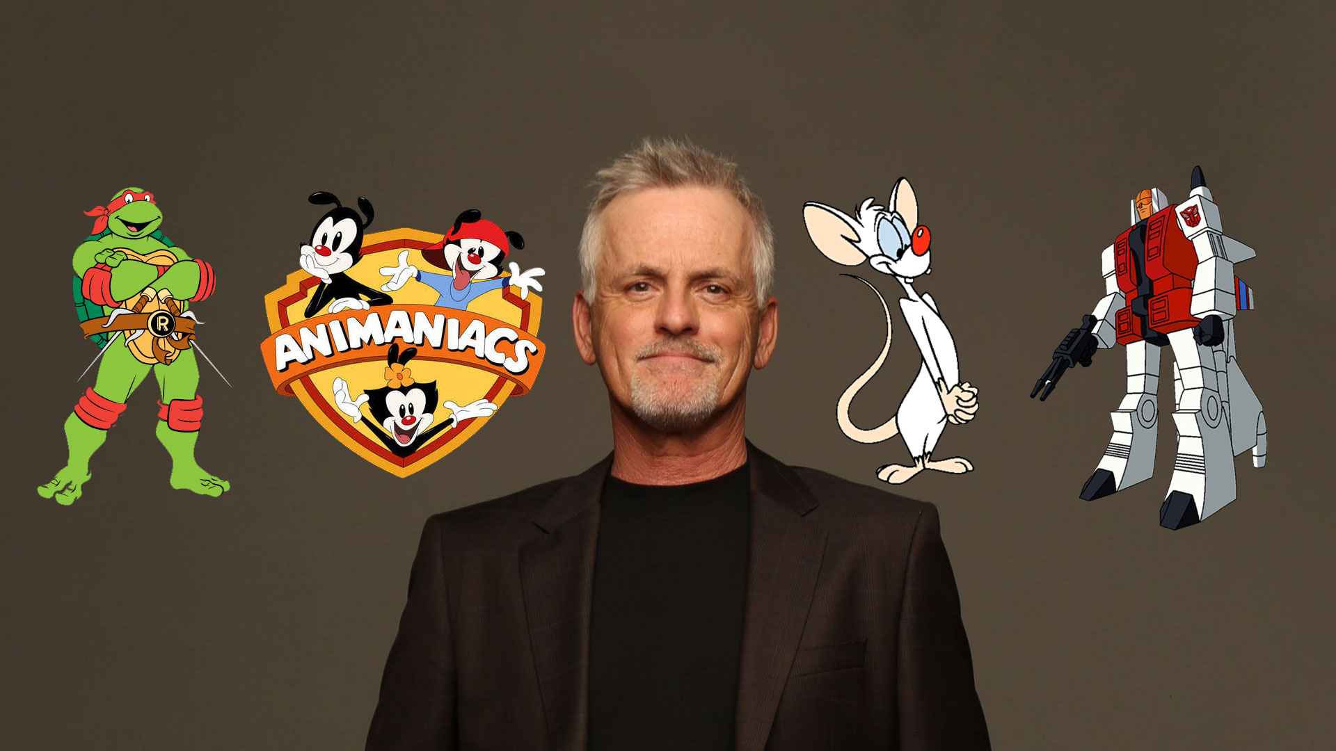 Rob Paulsen has voiced Ninja Turtle Rapheal, Yakko Warner from "Animaniacs", Pinky from "Pinky & the Brain" and Slingshot from "Transformers" (among many, many others).