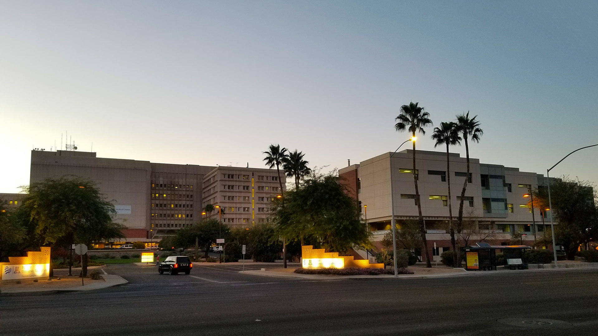 The main entrance to Banner University Medical Center.