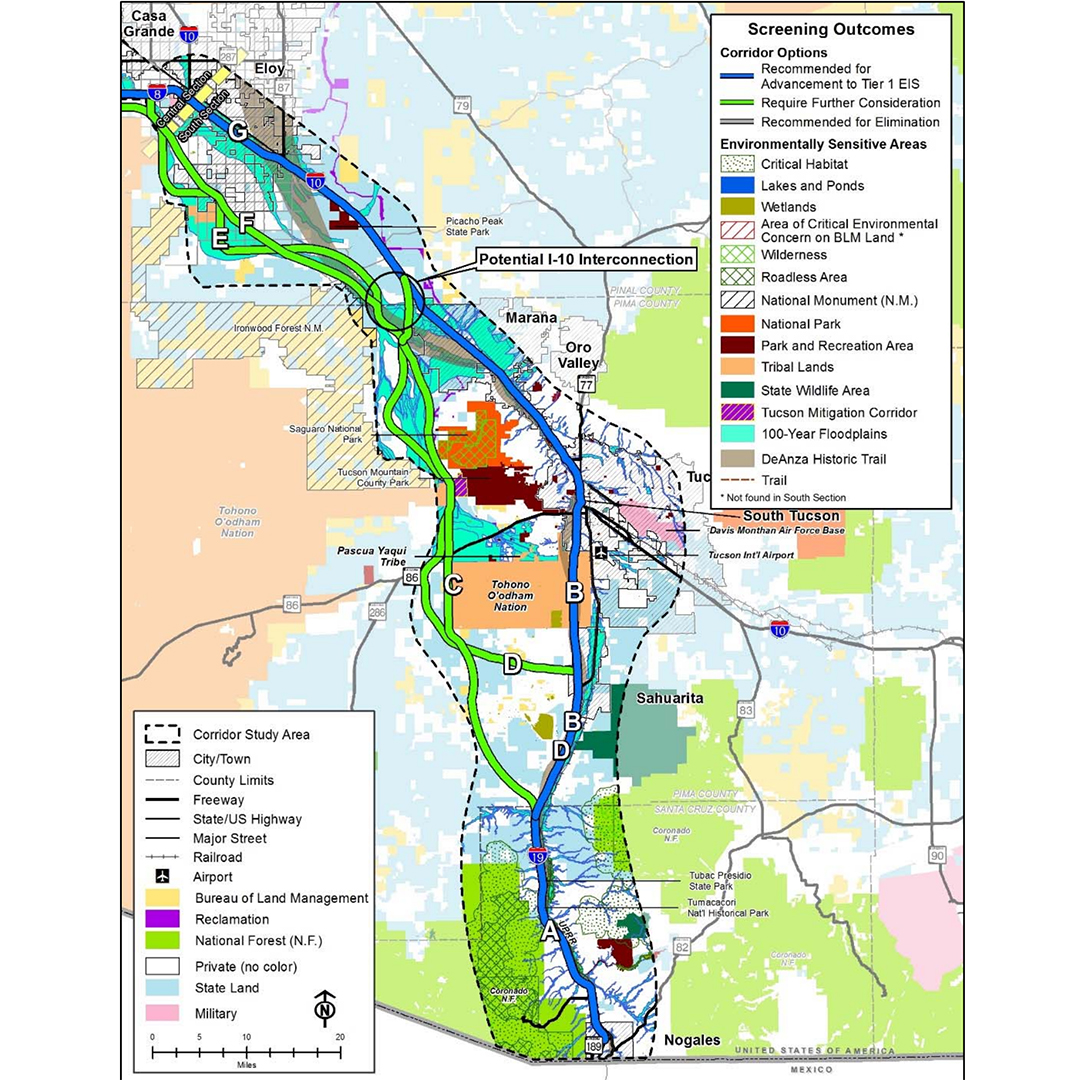 2 Routes Run Through Avra Valley In Report On Proposed Interstate Azpm