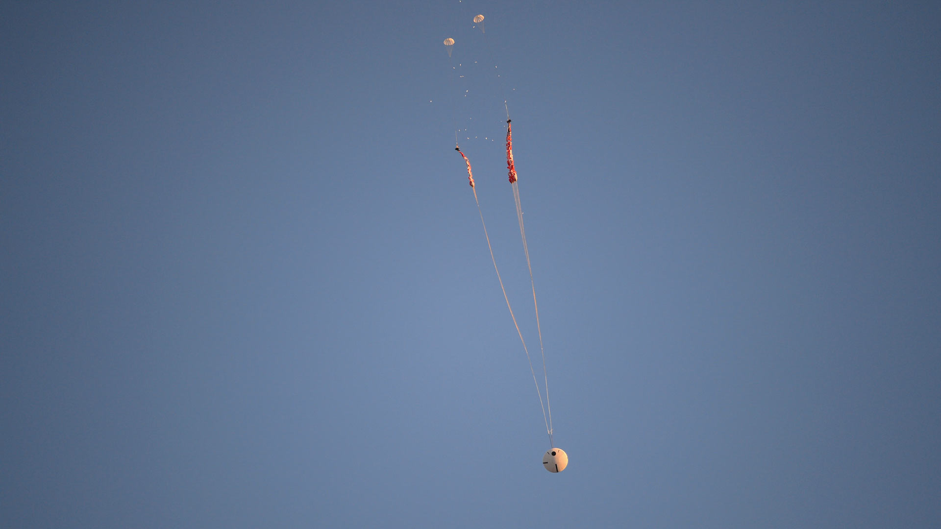 A parachute test of the Orion spacecraft, Dec. 15, 2017.