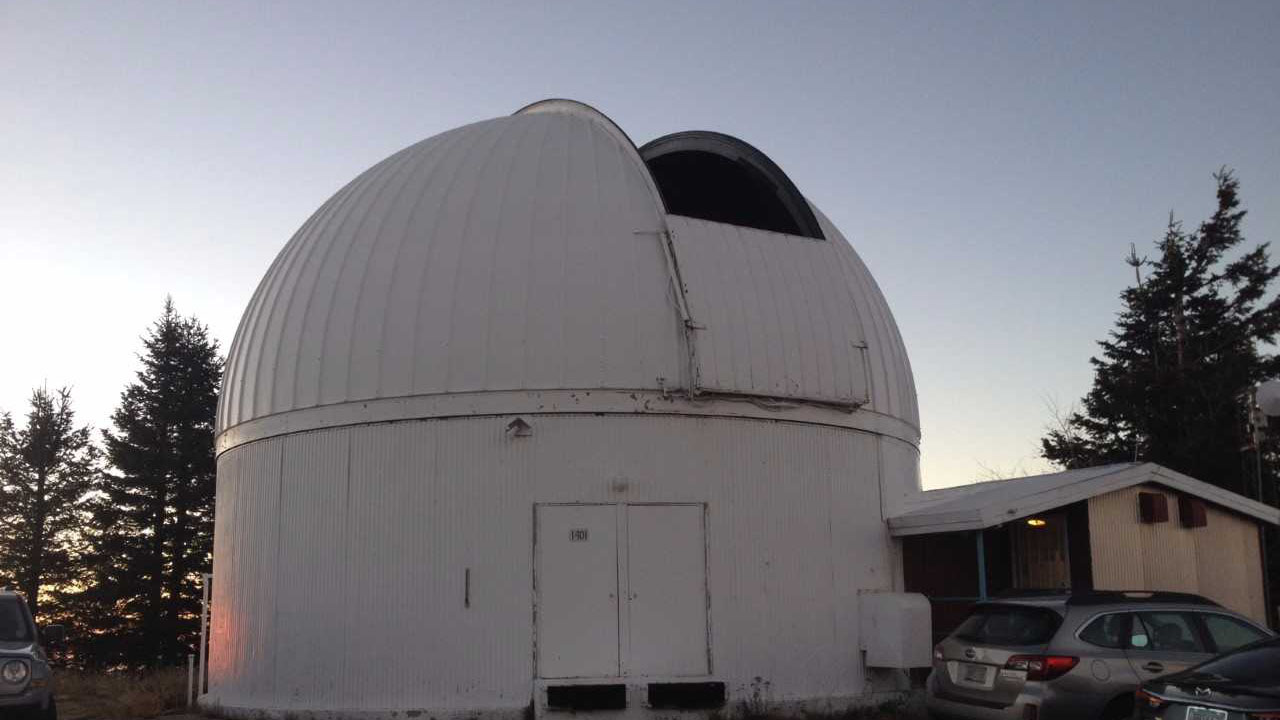 The domed structure that houses the University of Arizona’s 60-inch telescope used to search for near-earth objects.