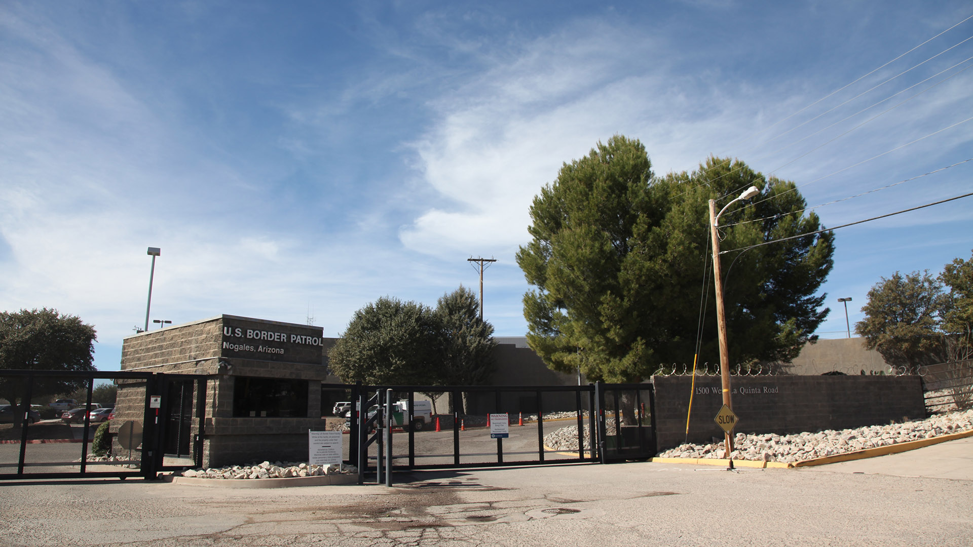 The entrance to the Nogales Border Patrol Station, February 2017.