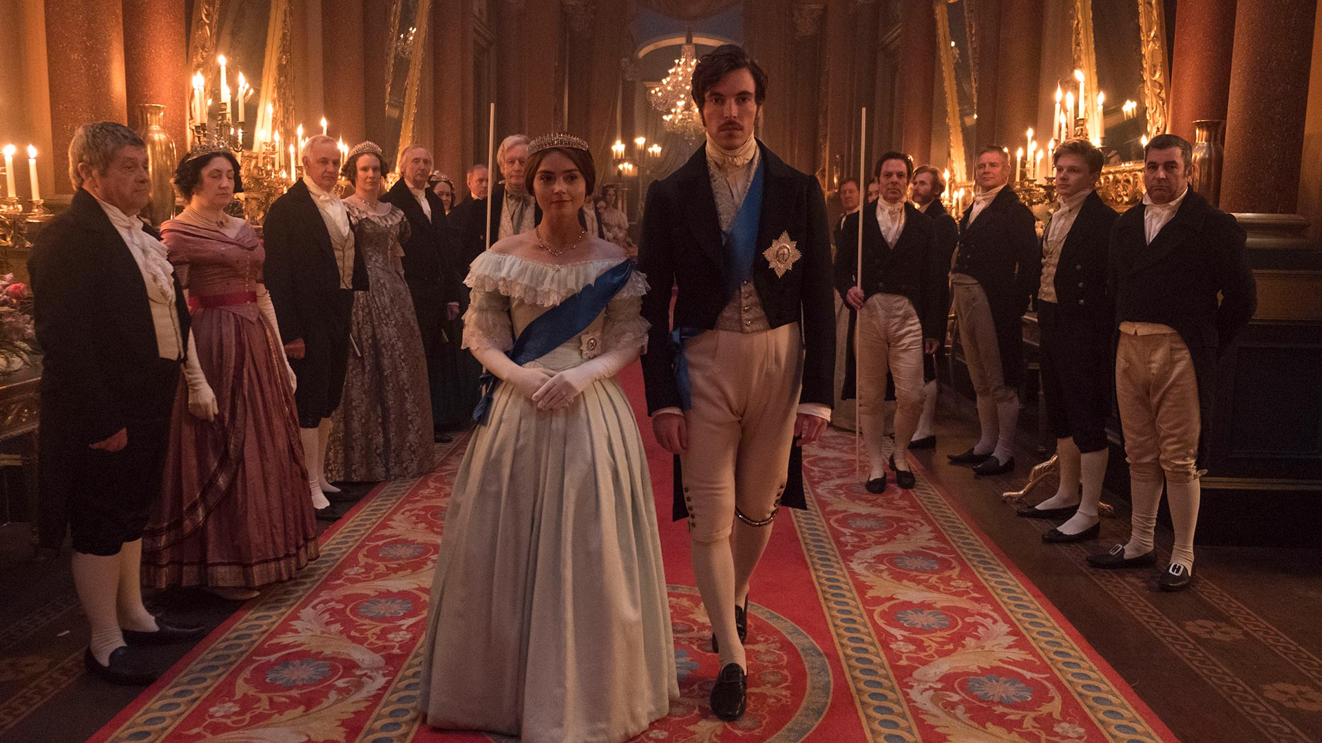  Jenna Coleman as Victoria and Tom Hughes as Prince Albert