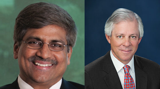 Sethuraman “Panch” Panchanathan (left) and Robert Clayton Robbins.