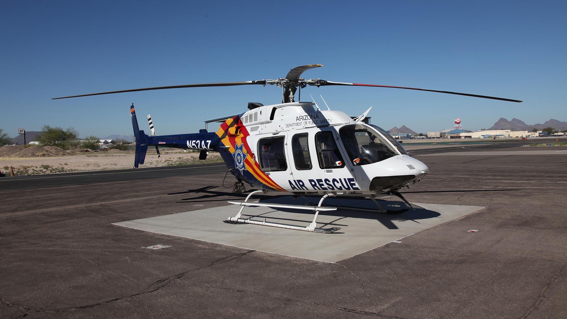 One of two Arizona Department of Public Service Helicopters stationed in Tucson.