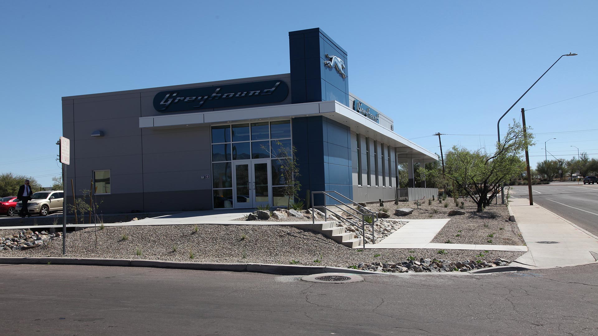 Tucson's Greyhound Bus Station sits at the corner of Broadway Boulevard and Euclid Avenue.