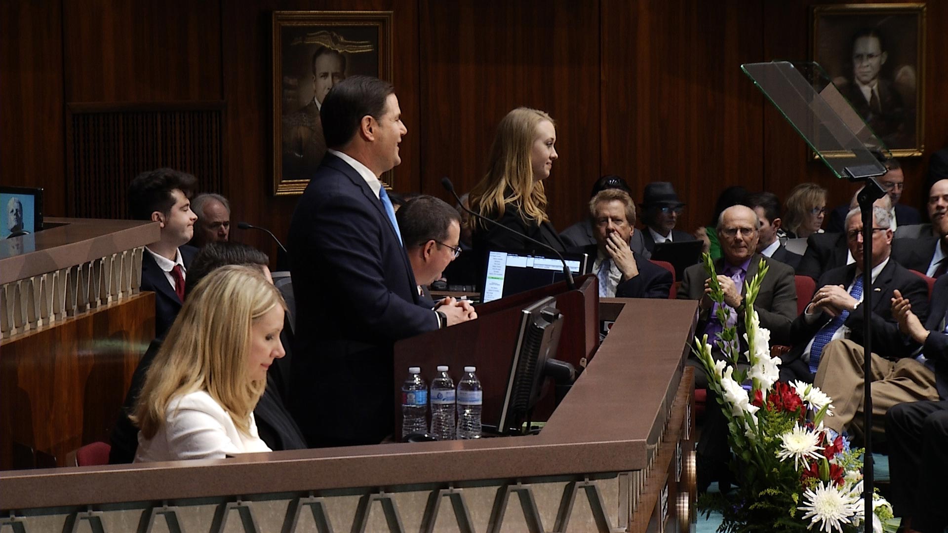 Arizona Gov. Doug Ducey delivers his 2017 State of the State address in Phoenix.