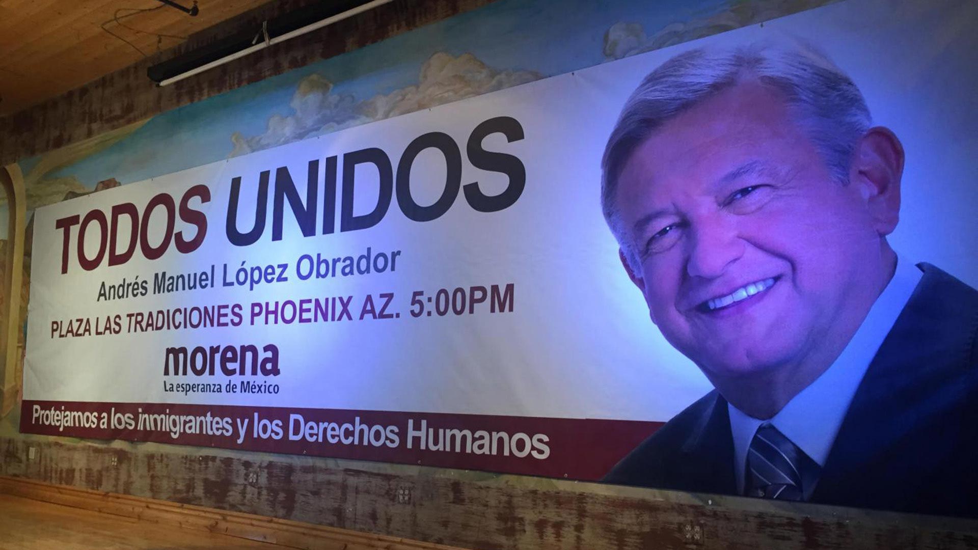 The leader of Morena, Andrés Manuel López Obrador, recently gave a speech about defending immigrants in Phoenix.