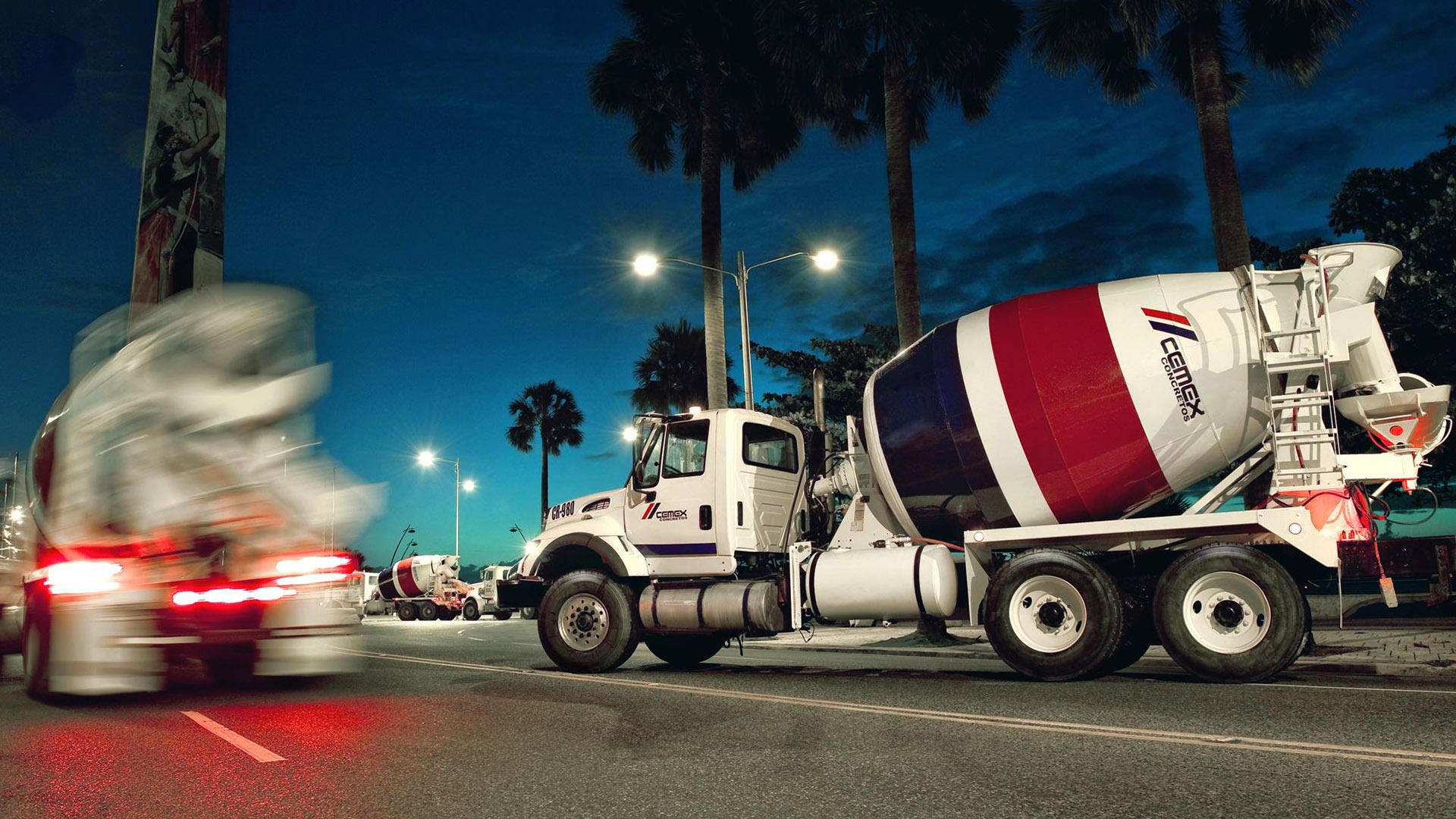 Cemex cement trucks.