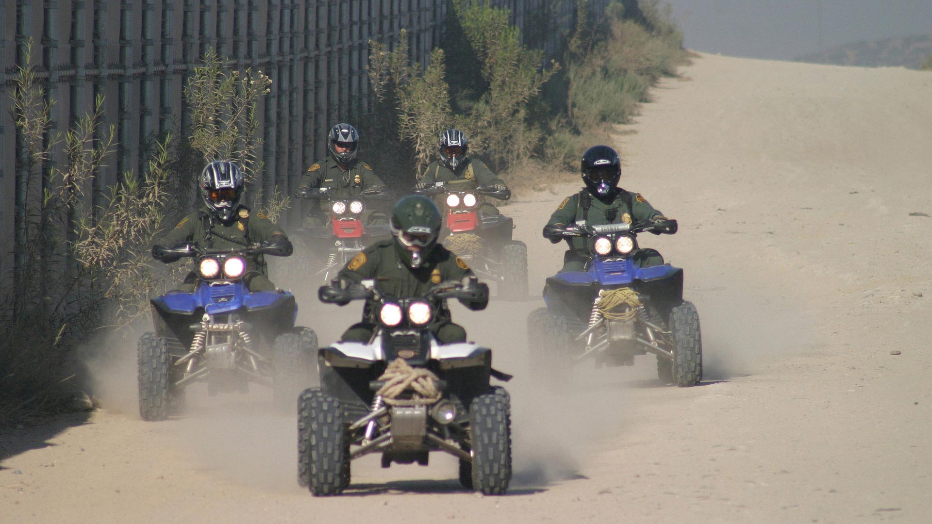 Border Patrol agents conducting patrols on ATVs in 2005.