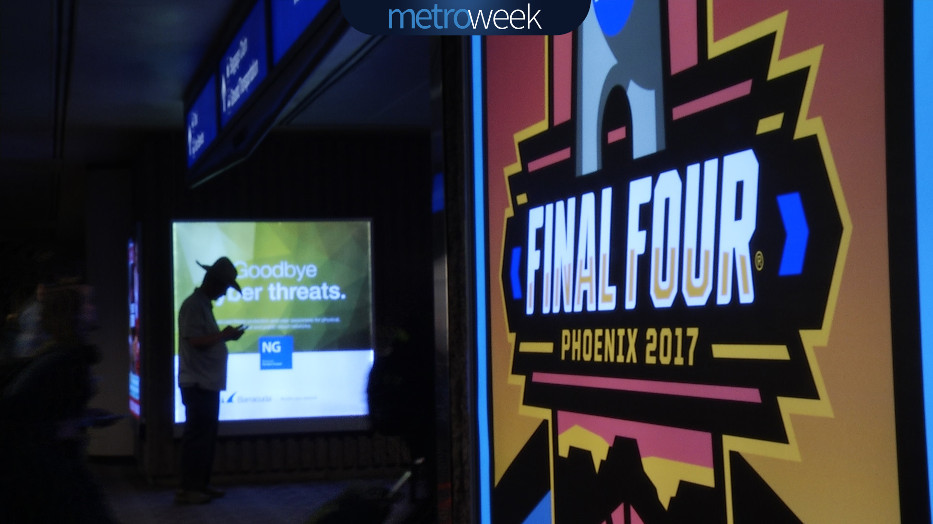 A Final Four advertisement in the Phoenix Sky Harbor Airport.