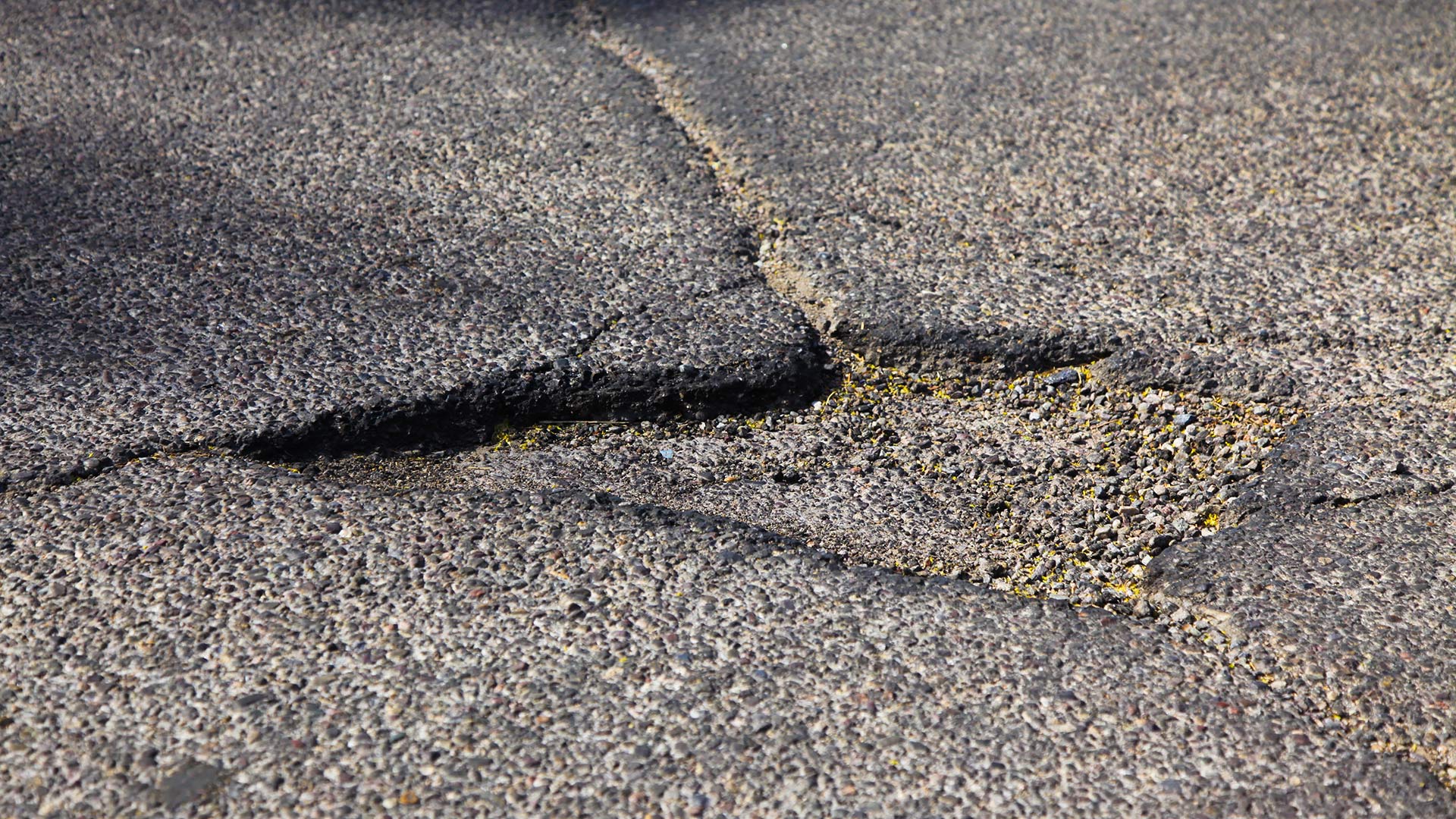 A pothole on a Tucson street.