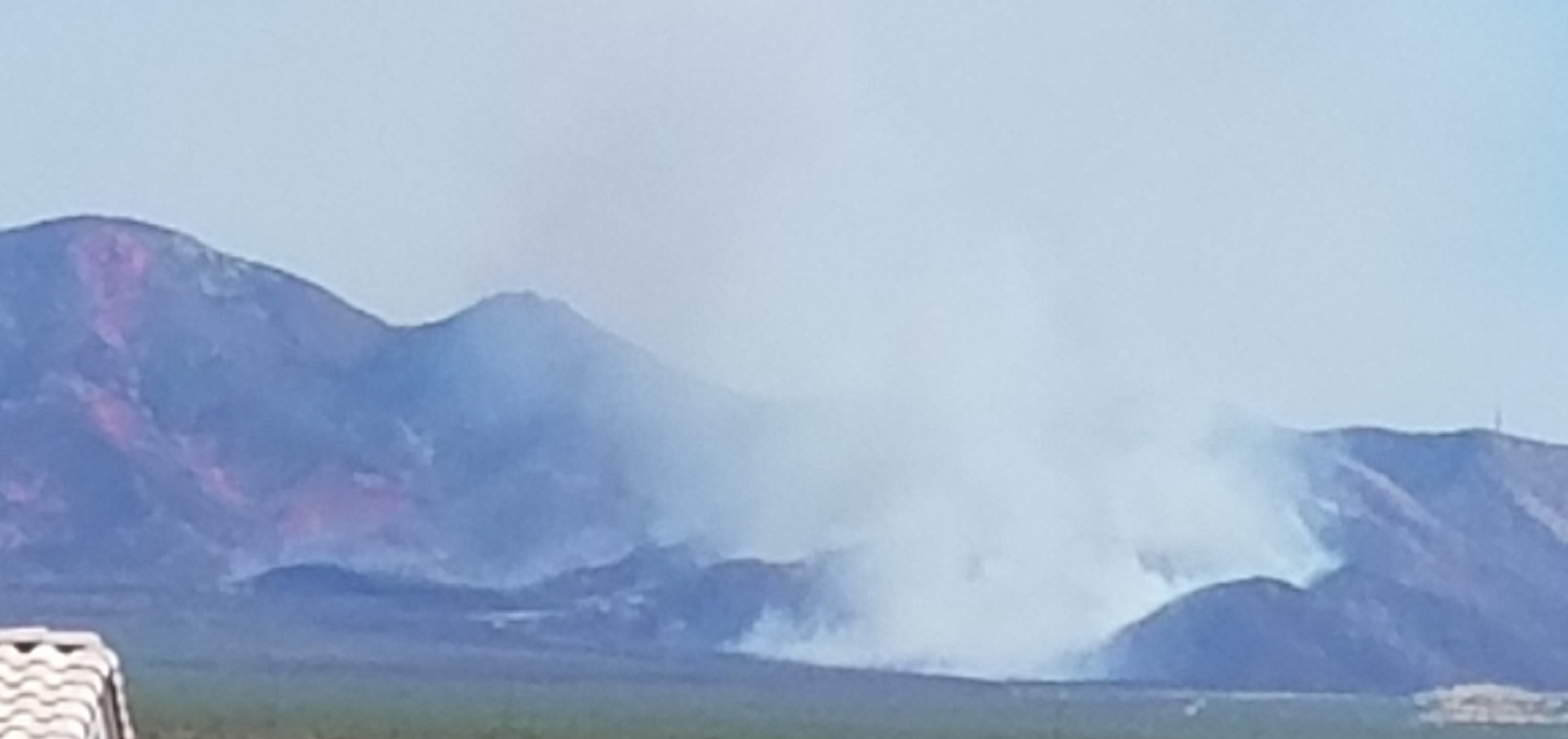 Sawmill fire from Green Valley